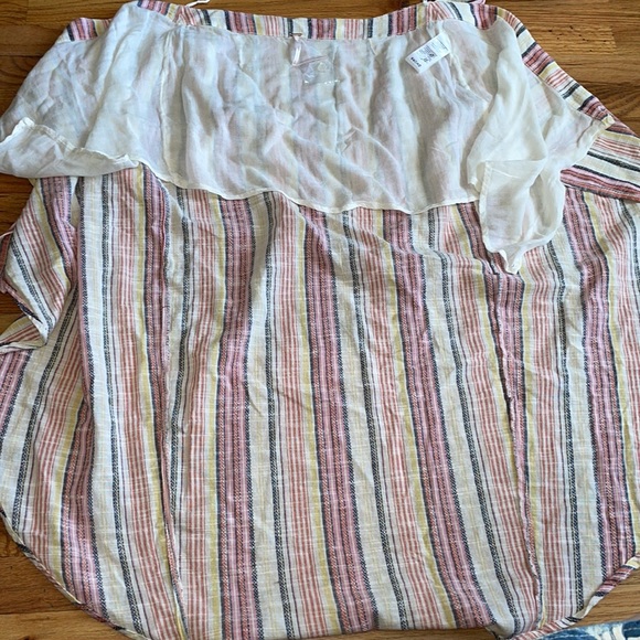 Free People Aubrey Sarong Midi Skirt Cotton Gauze True Wrap size 10 - Picture 10 of 11